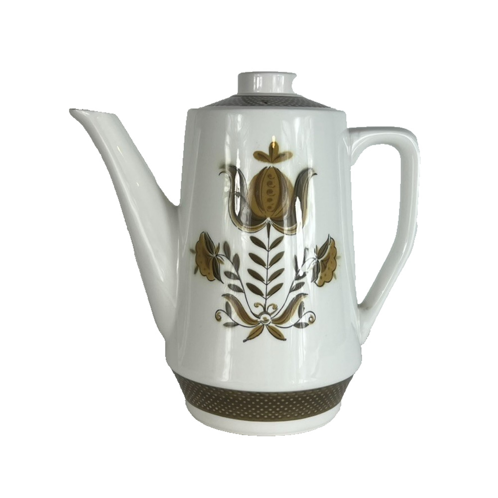 VTG Tea Pot Dunmore Ironstone Multicolor Floral Japan Made Federalist 70s 4241